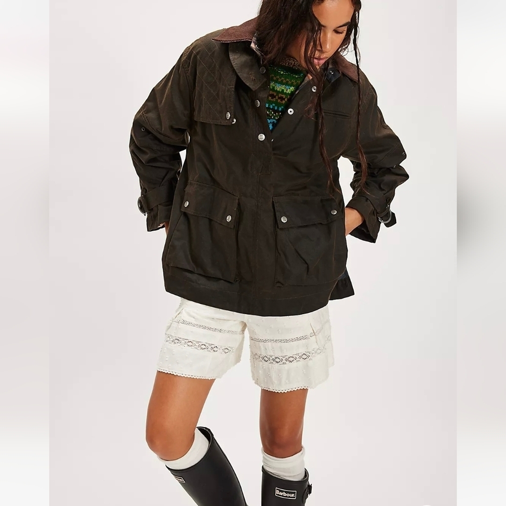 NWT We the Free Headliner Wax Pullover-Olive